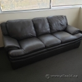 Black Sofa Couch w/ Low Arms